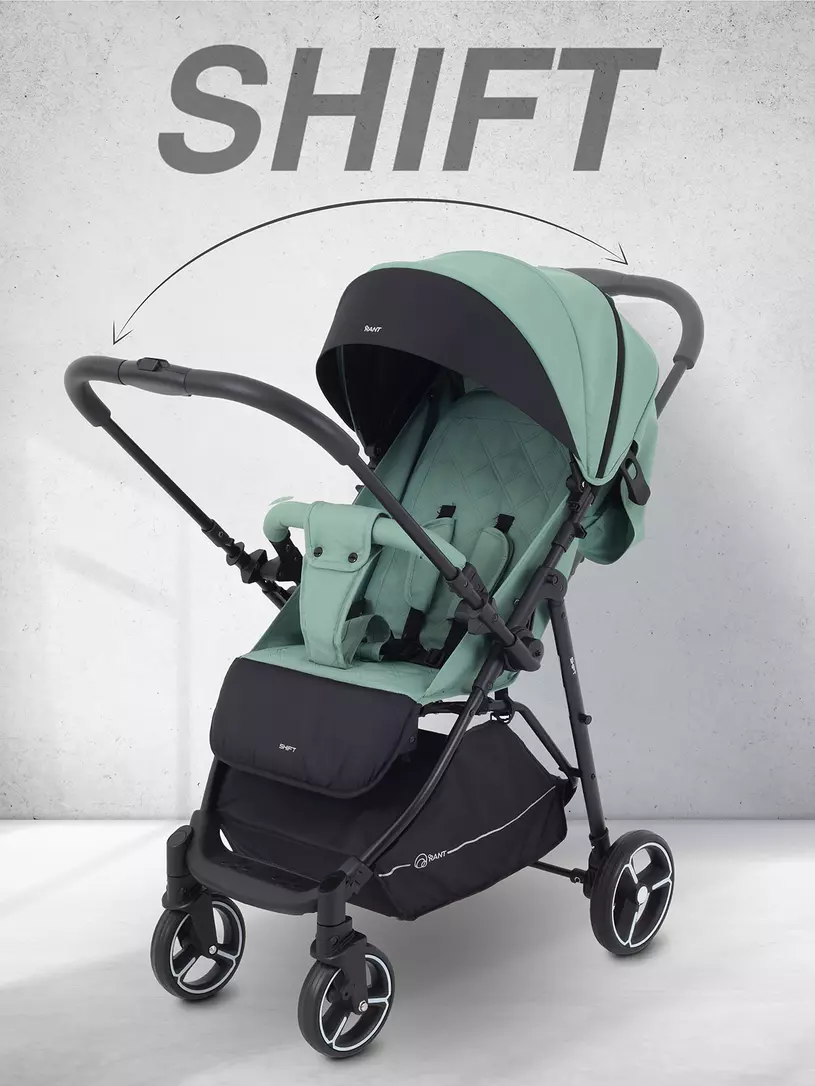Коляска прогулочная Rant Shift Light grey Зеленый