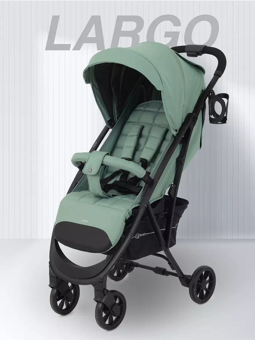 Коляска прогулочная Rant Largo 2024 Orange brown Зеленый
