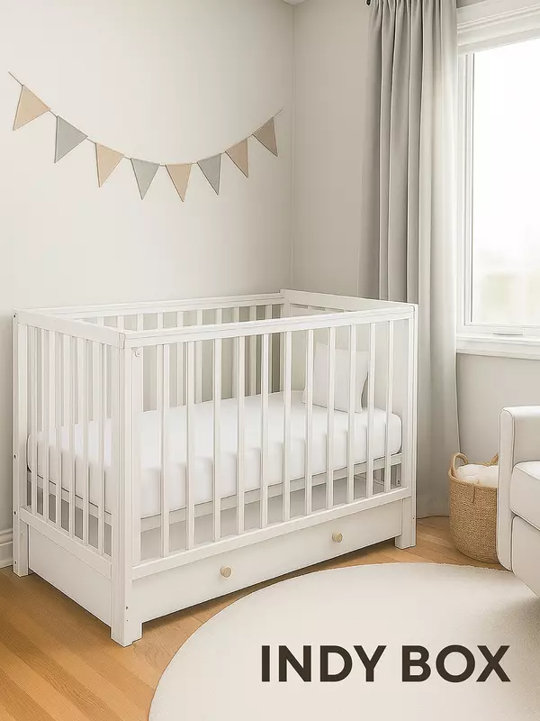 Кроватка Rant Indy Box маятник Cloud White