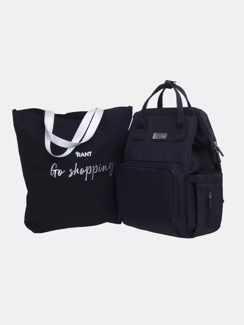 Сумка для мамы + шоппер Rant Shopping Set koala grey Черный