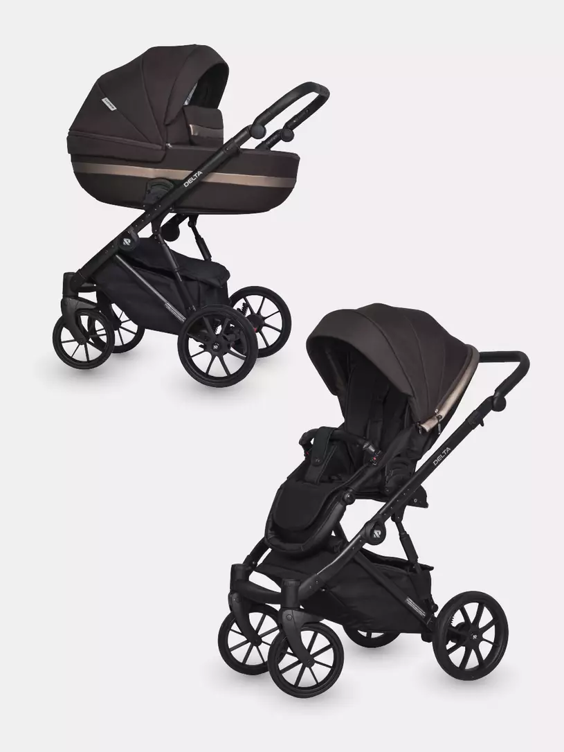 Коляска 2 в 1 Riko Basic Delta 01 grey fox Коричневый