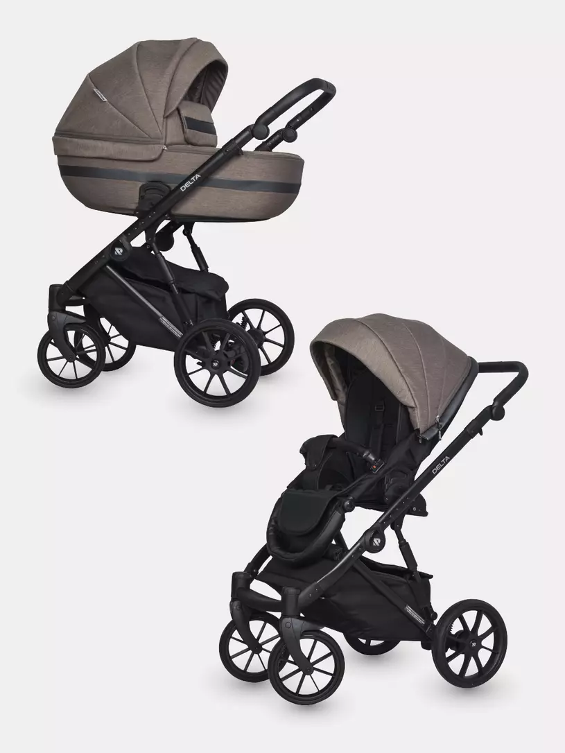 Коляска 2 в 1 Riko Basic Delta 01 grey fox Бежевый