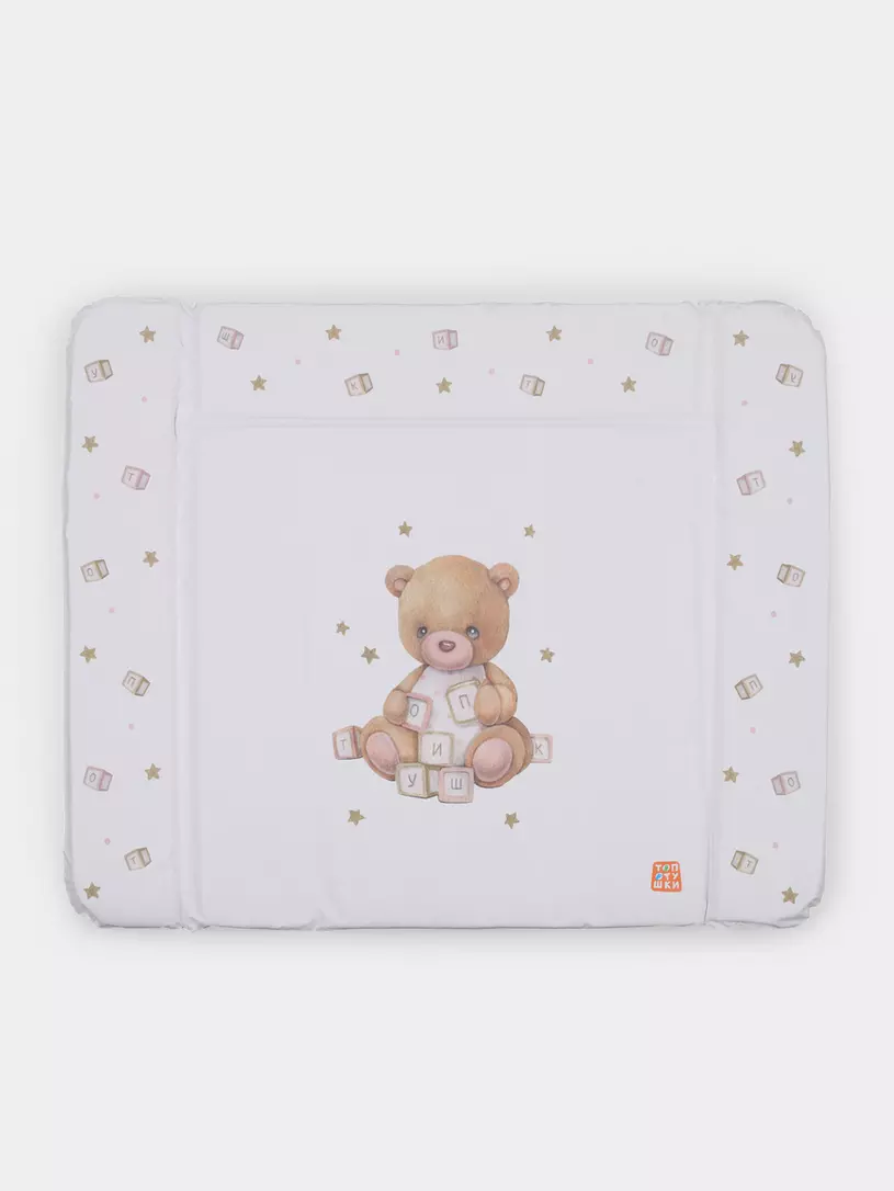 Пеленальный матрасик Топотушки Зайка Акварель 92x73 Желтый