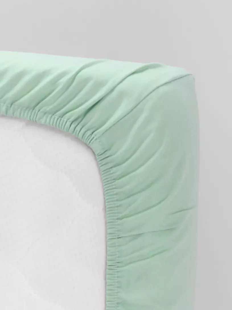 Простыня на резинке Топотушки 002/1 белый Мятный