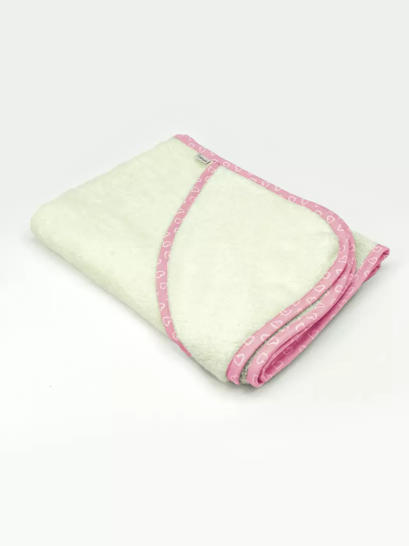 Полотенце-уголок Топотушки М9-1 горох, коричневый Белый