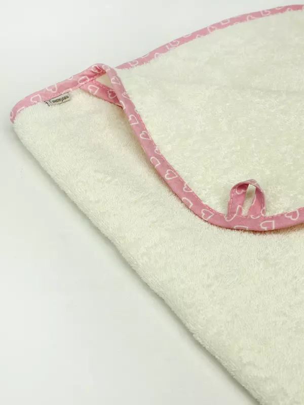 Полотенце-уголок Топотушки М9-1 сердце, розовый