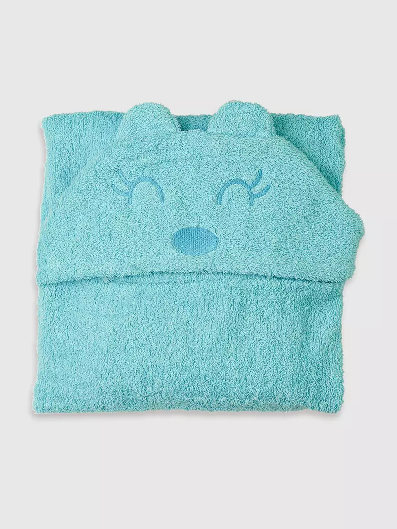 Полотенце-уголок Топотушки М7 махра 120х75 см желтый Мятный