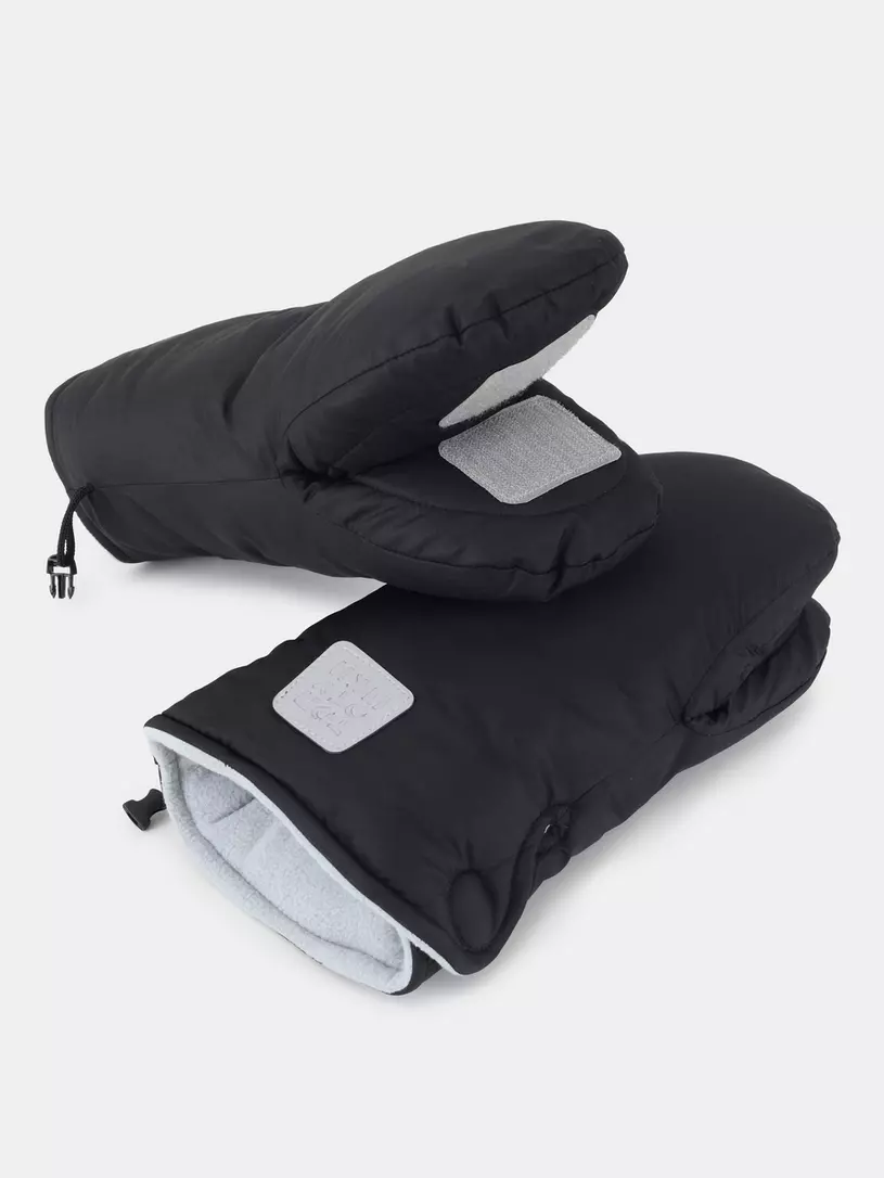 Рукавички на коляску Топотушки Нильс (с липучками) графит Черный