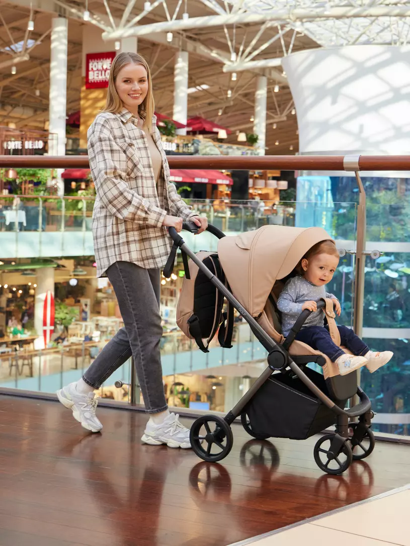 Коляска прогулочная Rant Golf Maroon brown Бежевый