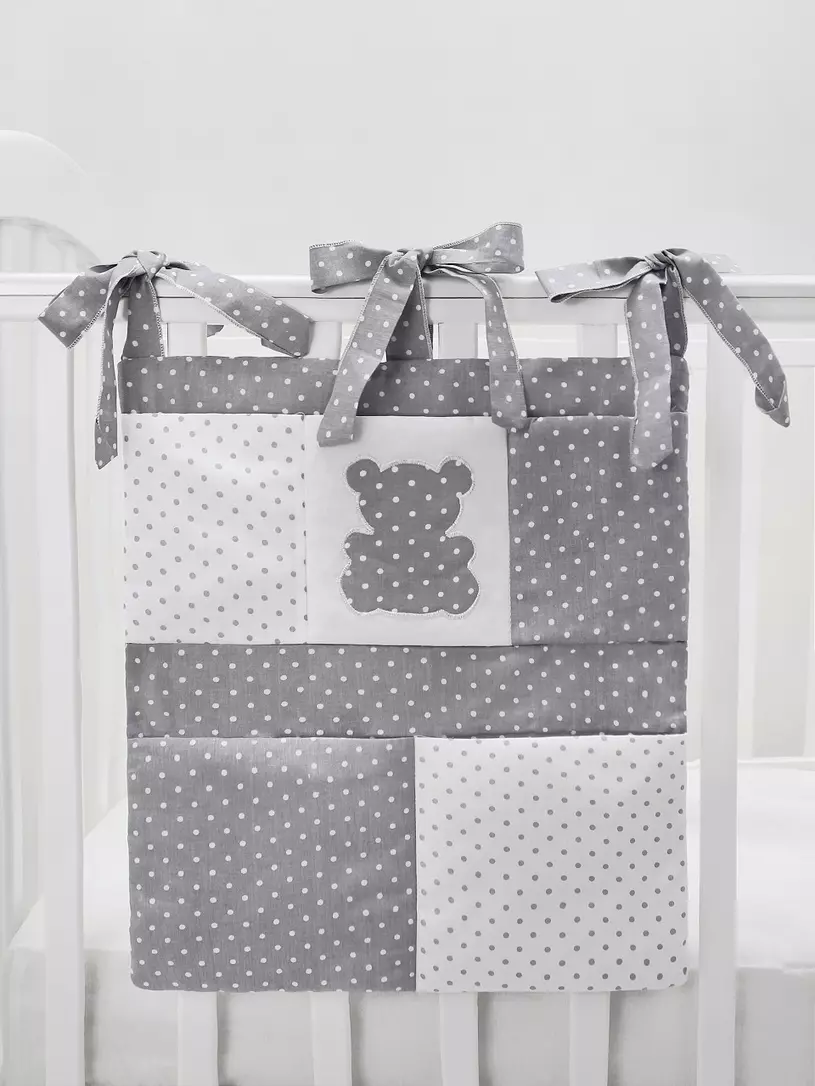 Карман прикроватный Топотушки Облака серый Графит