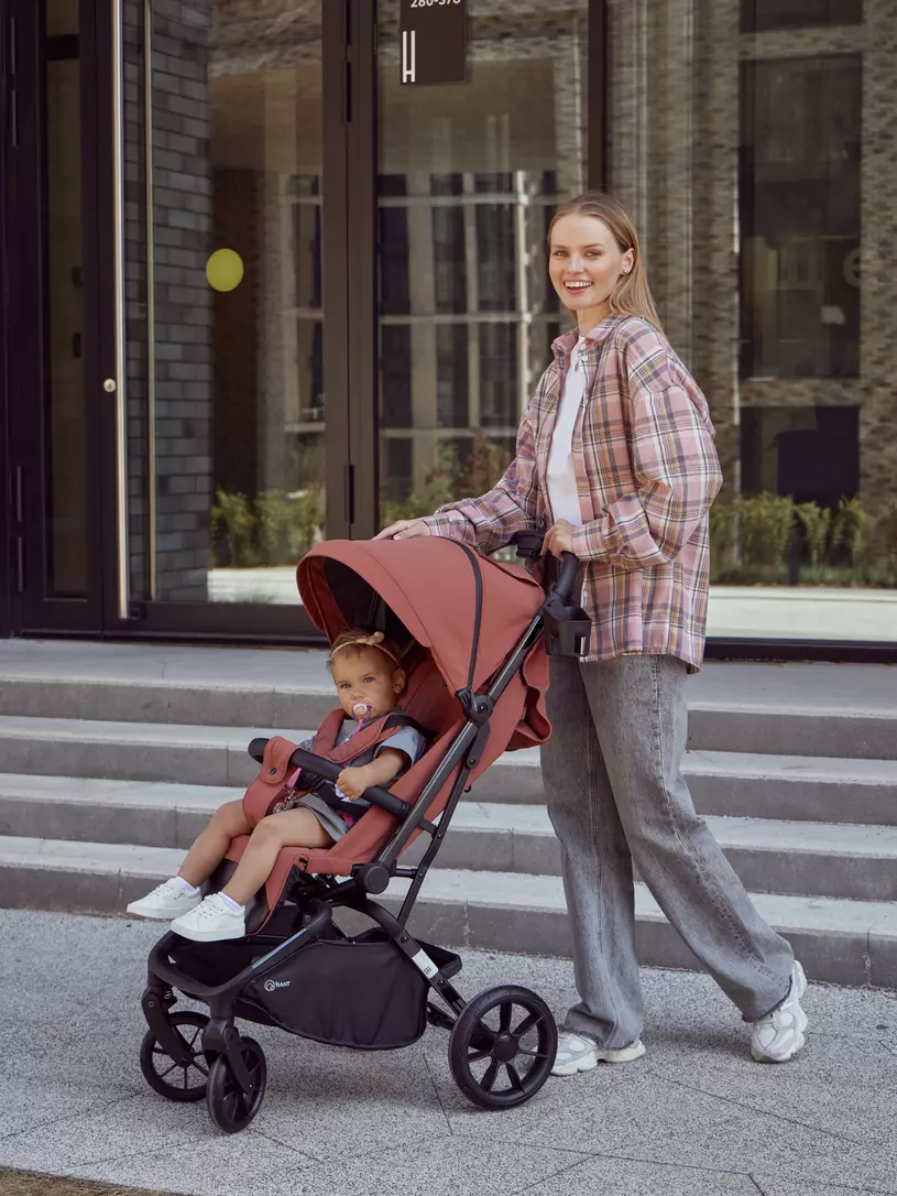 Коляска прогулочная Rant Pixel Midnight Black Коричневый