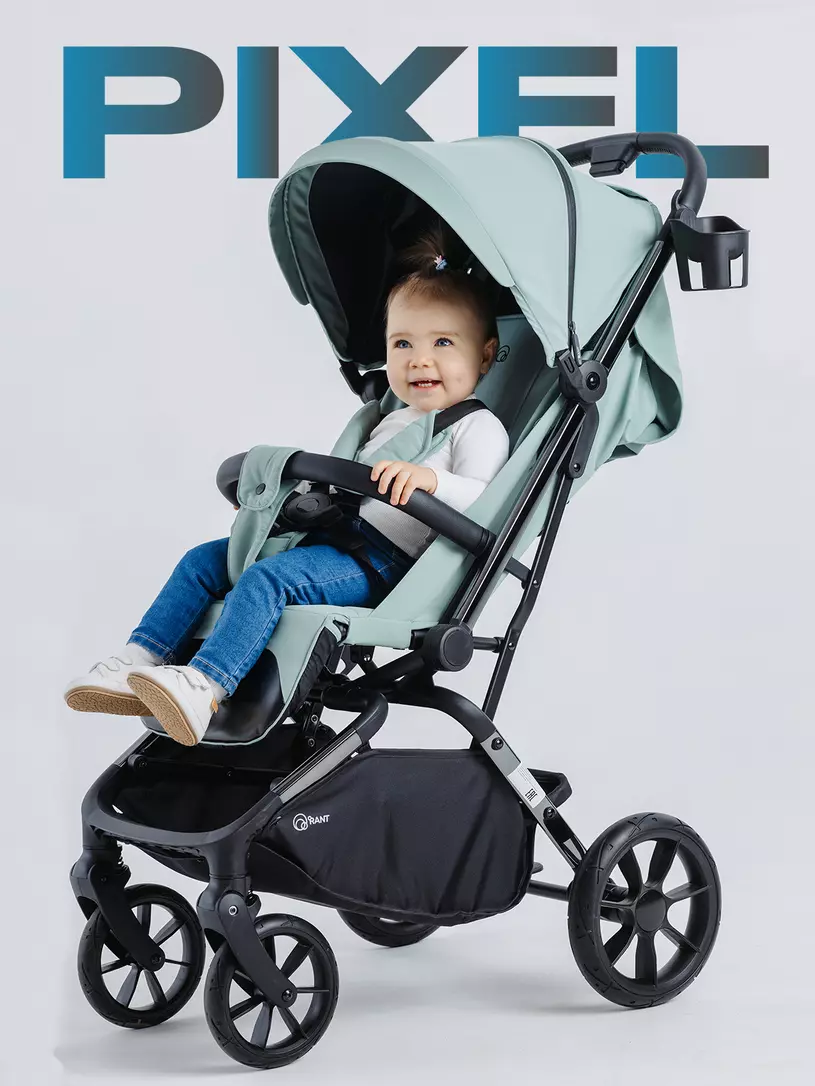 Коляска прогулочная Rant Pixel Midnight Black Зеленый