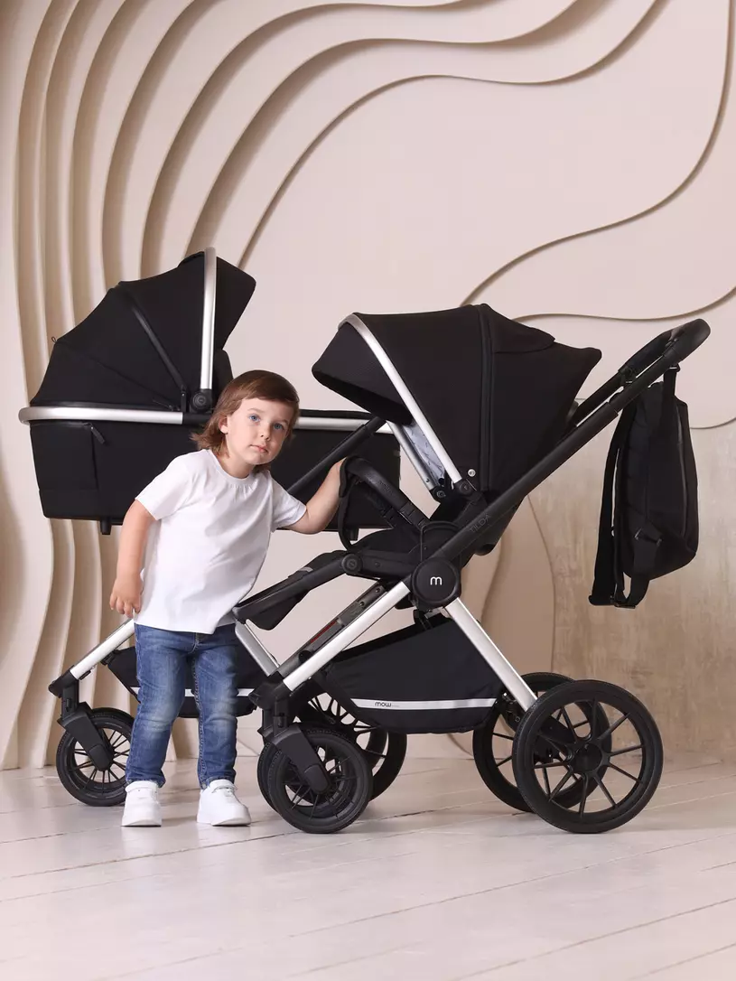Коляска 2 в 1 Mowbaby Tilda Grey Черный