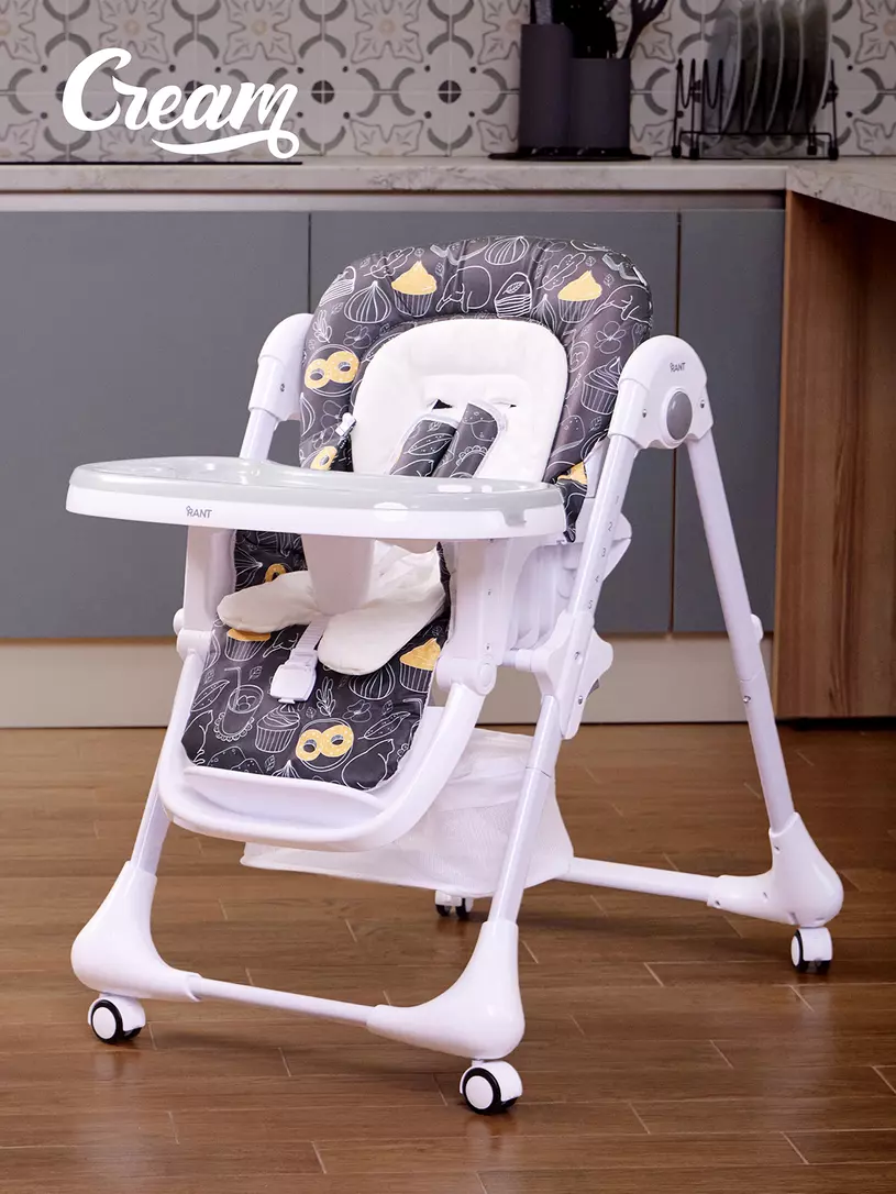 Стульчик для кормления Rant Cream 2024 Grey Графит