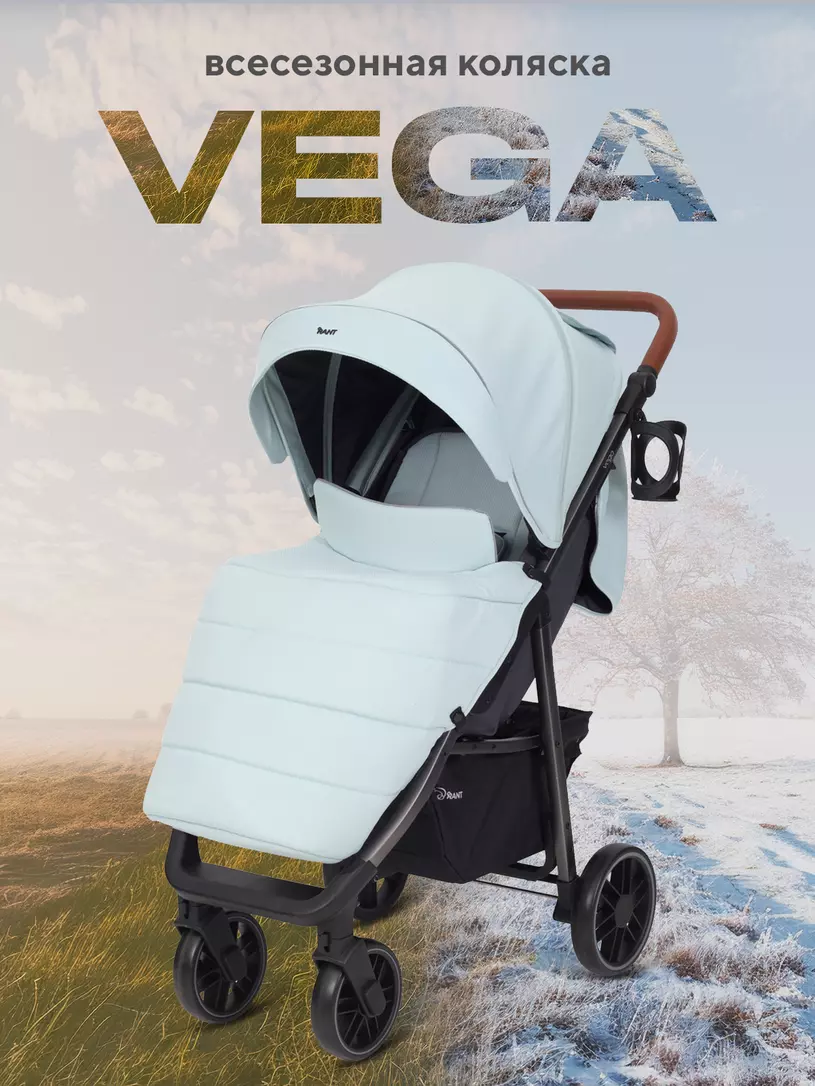 Коляска прогулочная Rant Vega 2023 Purple Синий