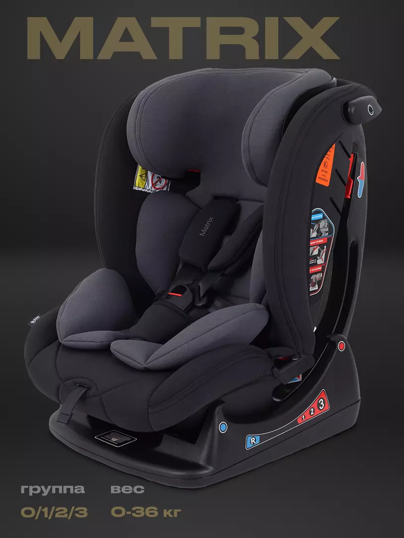 Автокресло Rant Matrix 0/1/2/3 (0-36 кг) Green Серый