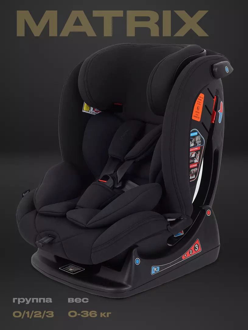 Автокресло Rant Matrix 0/1/2/3 (0-36 кг) Green Черный