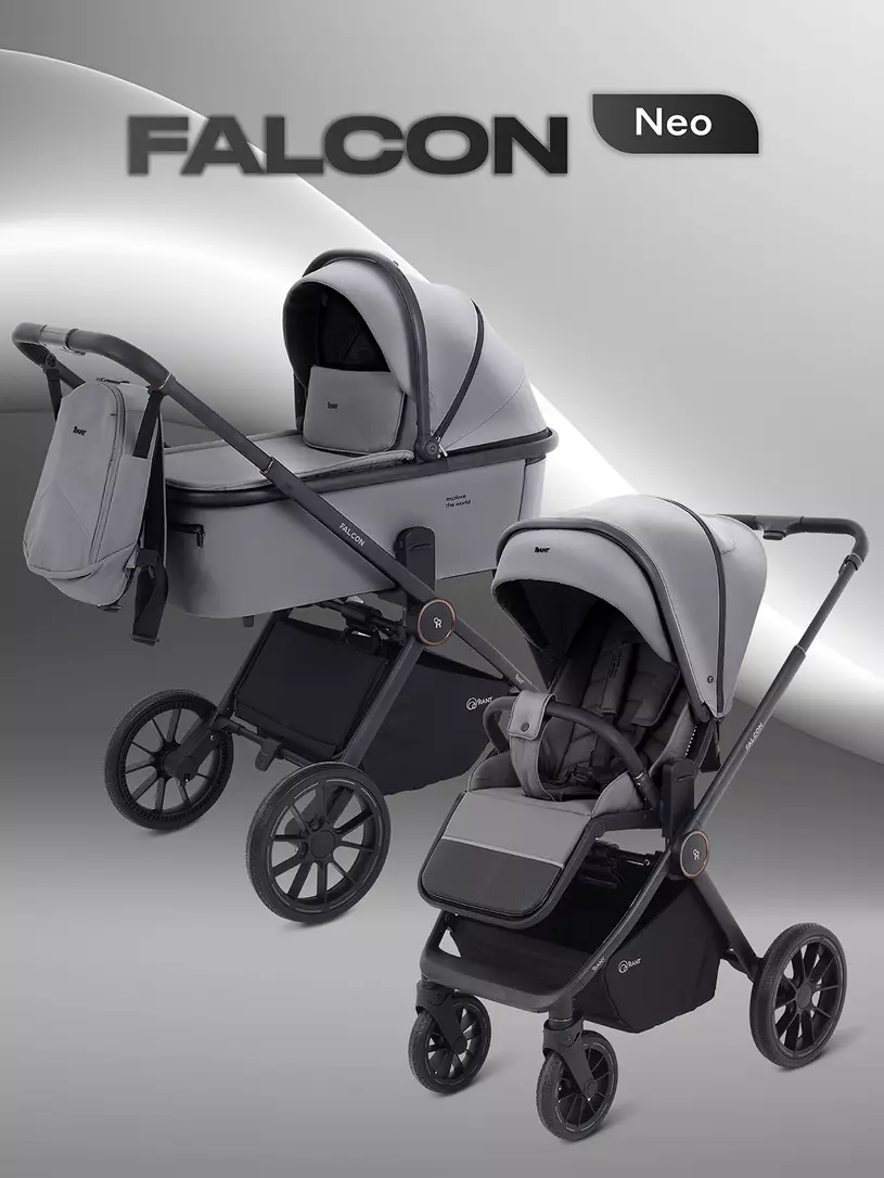 Коляска 2 в 1 Rant Falcon Neo Sage Серый